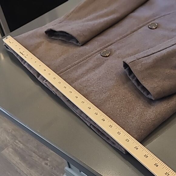 London fog  sz L brown 50% Wool coat NWOT - Picture 8 of 14